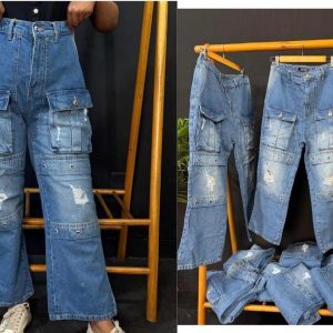 Urban Stripe Wide-Leg Denim